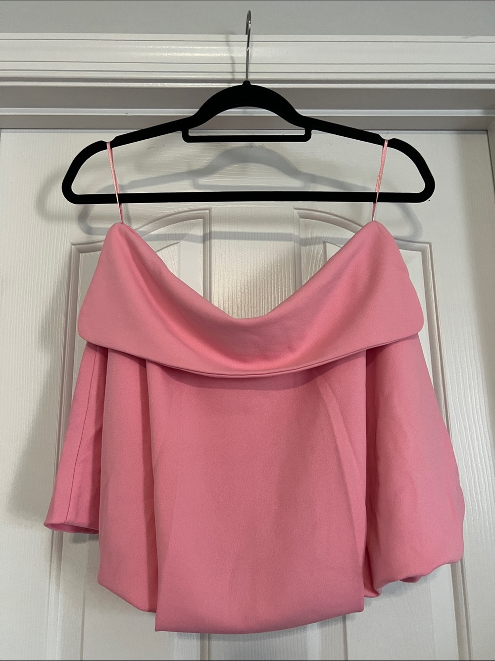 Zara Pink Off-Shoulder Draped shirt (Sleeveless)